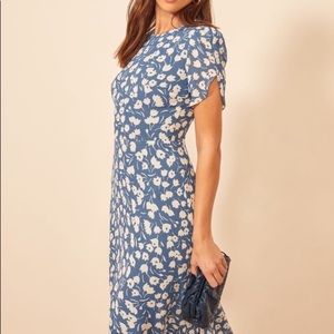 Blue and white beautiful reformation dress